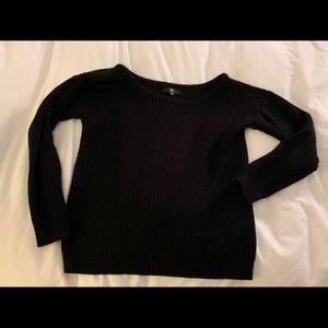 NWOT Missguided Black Off the Shoulder Sweater